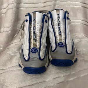 Jordan White and Royal Blue High-Tops